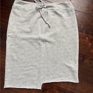 Sundry Light Heather Gray Asymmetrical Skirt